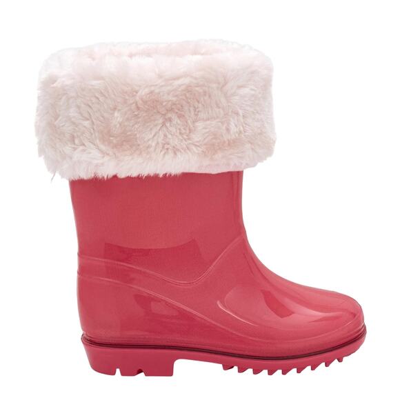 Carter's Girl's Adley Rain Boot Calf-High, Faux Fur Lining SZ 5, Pink Kids Boots - Picture 2 of 8